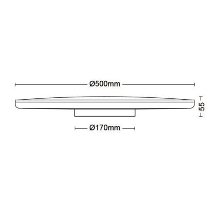 Philips - LED Prigušiva stropna svjetiljka SCENE SWITCH LED/36W/230V pr. 50 cm 4000K bijela