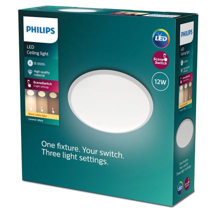 Philips - LED Prigušiva stropna svjetiljka SCENE SWITCH LED/12W/230V