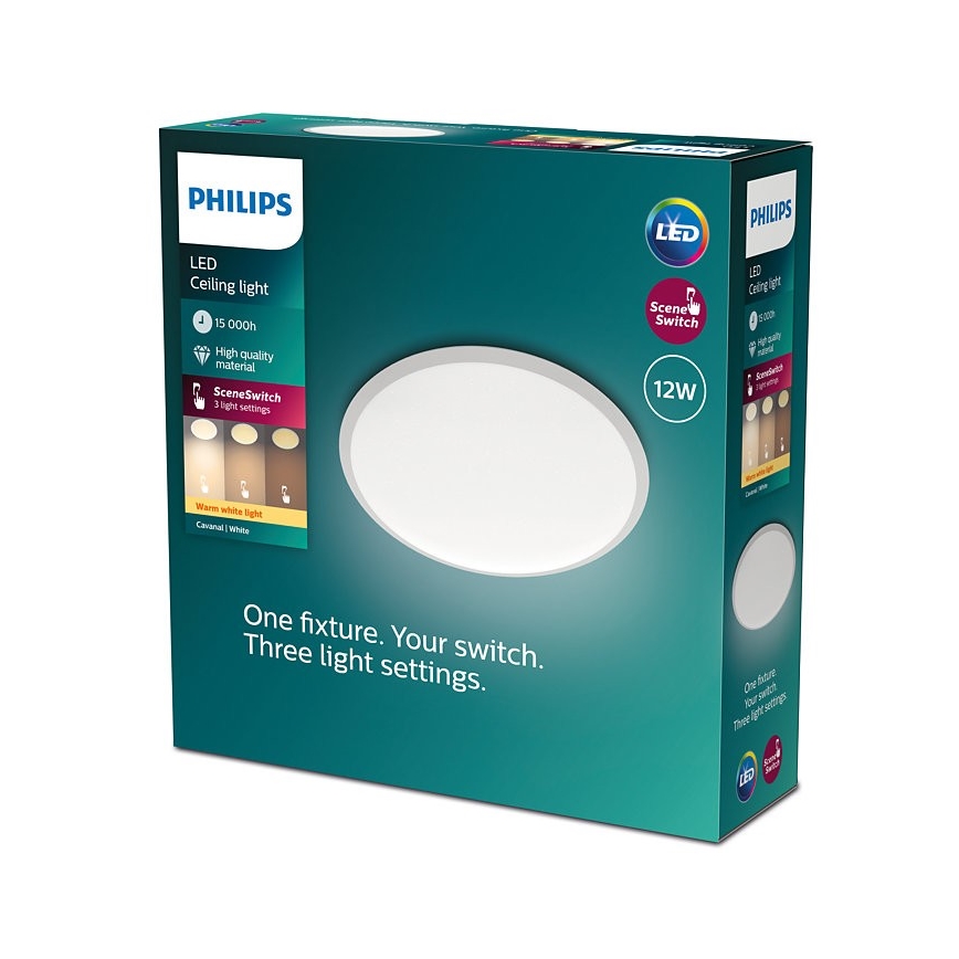 Philips - LED Prigušiva stropna svjetiljka SCENE SWITCH LED/12W/230V