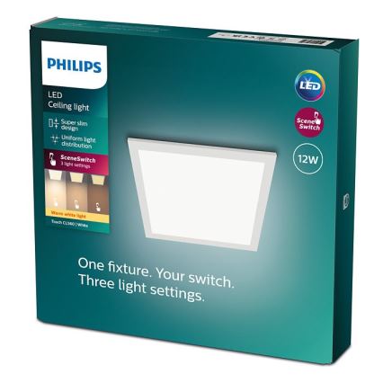 Philips - LED Prigušiva stropna svjetiljka SCENE SWITCH LED/12W/230V 2700K