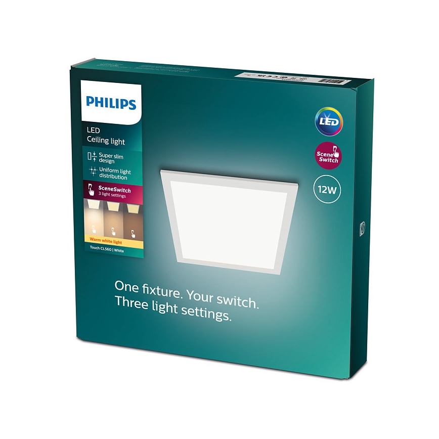 Philips - LED Prigušiva stropna svjetiljka SCENE SWITCH LED/12W/230V 2700K