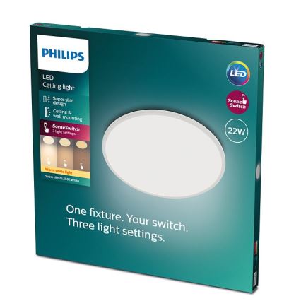 Philips - LED Prigušiva stropna svjetiljka SCENE SWITCH LED/22W/230V