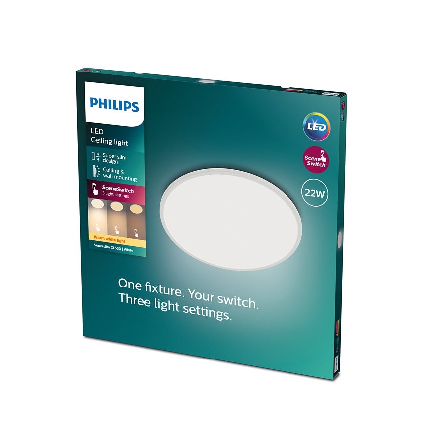 Philips - LED Prigušiva stropna svjetiljka SCENE SWITCH LED/22W/230V