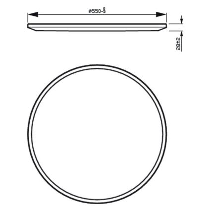 Philips - LED Prigušiva stropna svjetiljka SCENE SWITCH LED/36W/230V