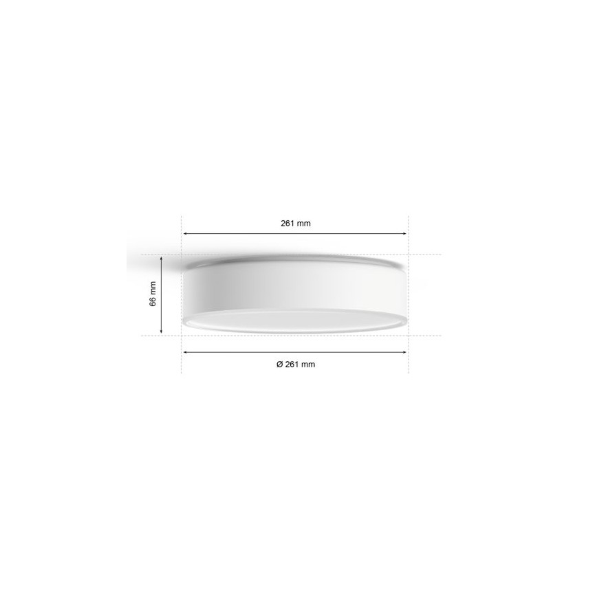Philips - LED Prigušiva stropna svjetiljka Hue LED/9,6W/230V 2200–6500K pr. 261 mm bijela + daljinski upravljač