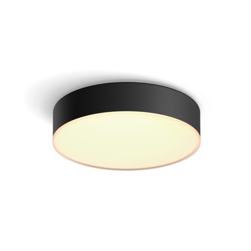 Philips - LED Prigušiva stropna svjetiljka Hue LED/9,6W/230V 2200-6500K pr. 261 mm crna + daljinski upravljač
