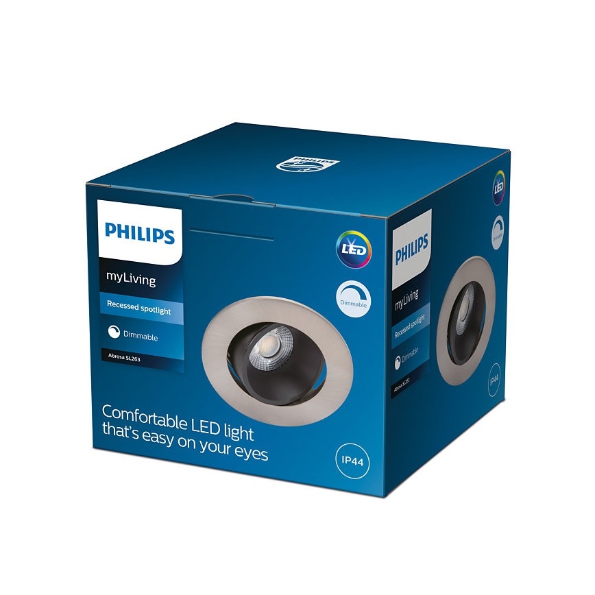 Philips - LED Prigušiva svjetiljka za kupaonicu ABROSA 1xLED/9W/230V IP44