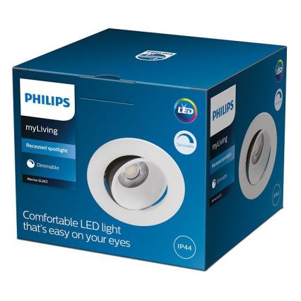 Philips - LED Prigušiva ugradbena svjetiljka za kupaonicu ABROSA 1xLED/9W/230V IP44