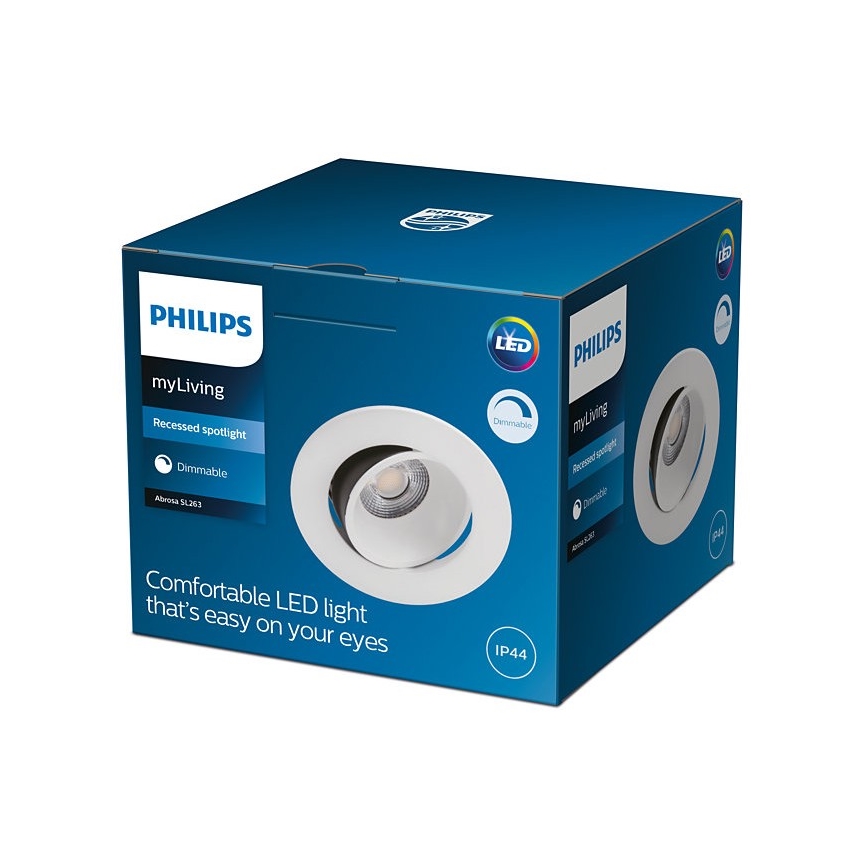 Philips - LED Prigušiva ugradbena svjetiljka za kupaonicu ABROSA 1xLED/9W/230V IP44