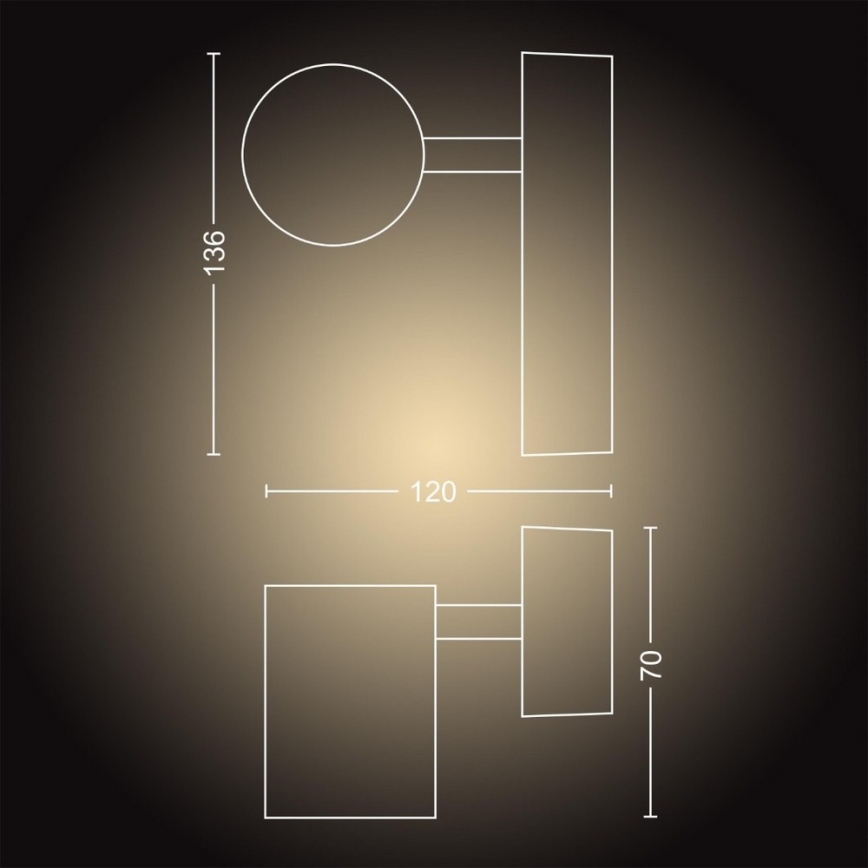 Philips - LED Prigušiva svjetiljka za kupaonicu Hue ADORE 1xGU10/5W/230V IP44 + DU