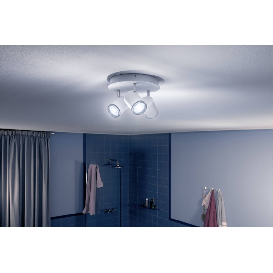 Philips - LED Prigušiva svjetiljka za kupaonicu Hue ADORE 3xGU10/5W/230V IP44 + DU