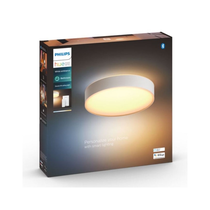 Philips - LED Prigušiva svjetiljka za kupaonicu Hue DEVERE LED/19,2W/230V IP44 pr. 381 mm 2200-6500K + daljinski upravljač