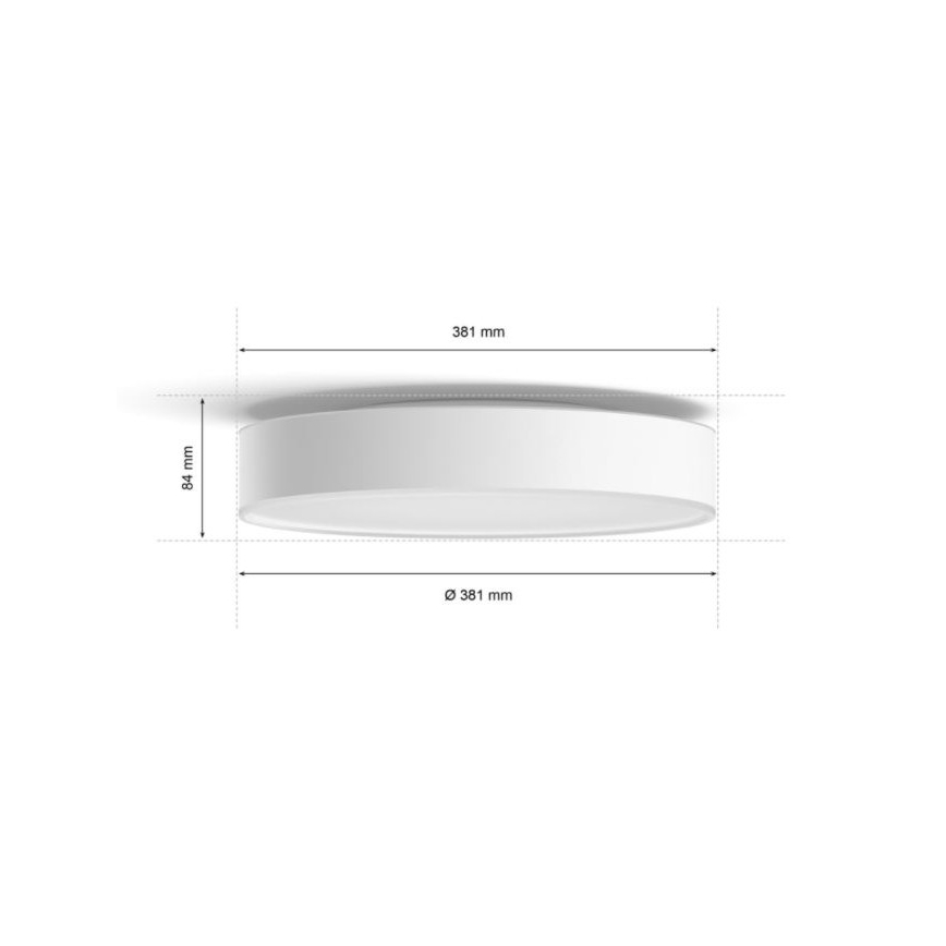 Philips - LED Prigušiva svjetiljka za kupaonicu Hue DEVERE LED/19,2W/230V IP44 pr. 381 mm 2200-6500K + daljinski upravljač