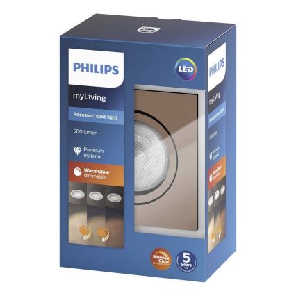 Philips 50391/05/P0 - LED Prigušiva ugradbena svjetiljka za kupaonicu SHELLBARK LED/4,5W/230V