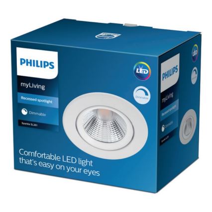 Philips - LED Prigušiva ugradbena svjetiljka SPARKLE LED/5,5W/230V bijela