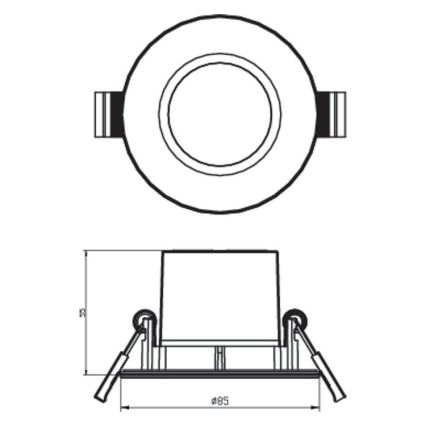 Philips - LED Prigušiva ugradbena svjetiljka LED/5,5W/230V