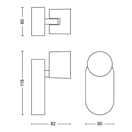 Philips - LED prigušiva zidna reflektorska svjetiljka LED/4,5W/230V