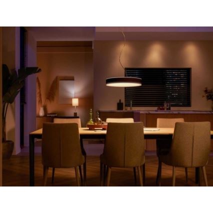 Philips - LED Prigušivi luster na sajli Hue LED/33,5W/230V 2200-6500K crna + daljinski upravljač