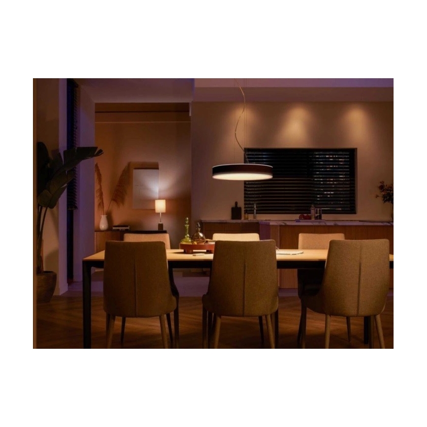 Philips - LED Prigušivi luster na sajli Hue LED/33,5W/230V 2200-6500K crna + daljinski upravljač