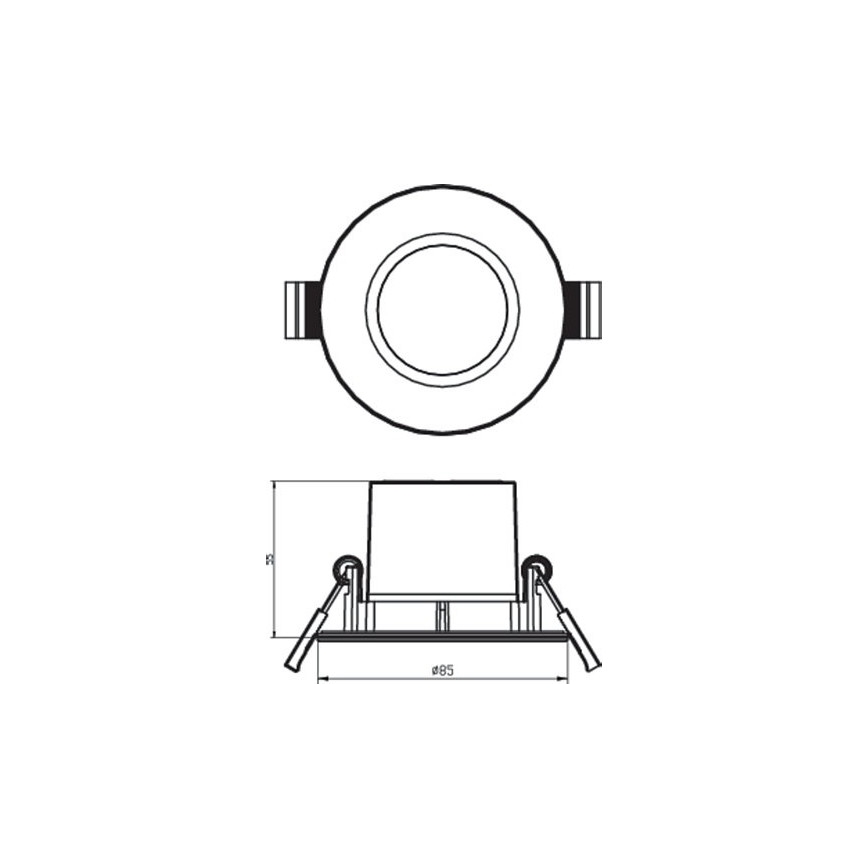Philips - LED prigušivo kupaonsko ugradno svjetlo DIVE LED/5W/230V IP65