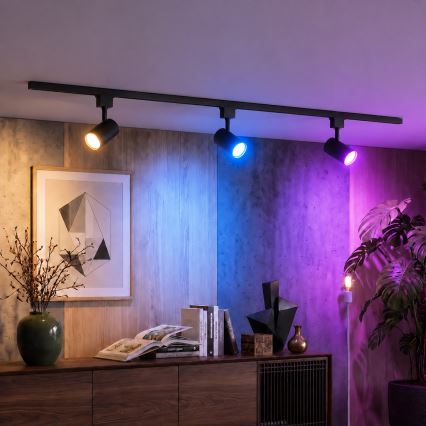 Philips - LED RGBW prigušiva spot svjetiljka za tračni sustav EASYLINK HUE 3xGU10/4,7W/230V 2200-6500K 1m crna