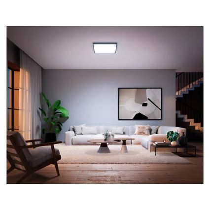 Philips - Prigušivo stropno svjetlo Hue AURELLE LED/39W/230V 2200-6500K 60x60 cm crno