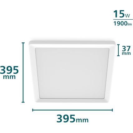 Philips - LED prigušivo stropno svjetlo LED/15W/230V 2700K 39,5x39,5 cm