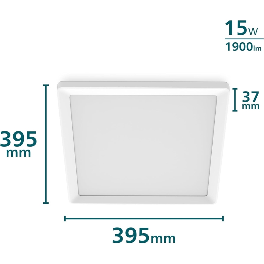 Philips - LED prigušivo stropno svjetlo LED/15W/230V 2700K 39,5x39,5 cm