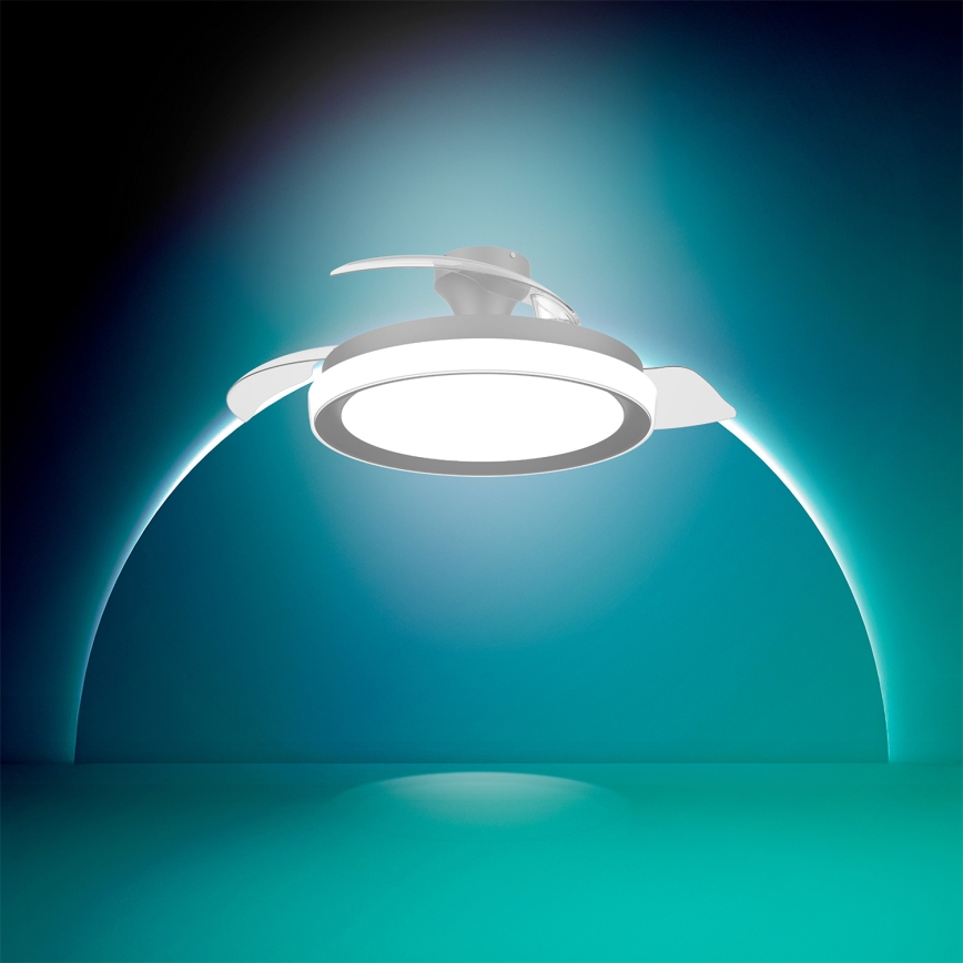 Philips - prigušiva LED stropna svjetiljka s ventilatorom BLISS LED/35W/230V, crna + daljinski upravljač