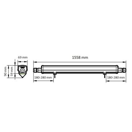 Philips - LED Radna svjetlosna cijev LED/46W/230V IP66 4000K