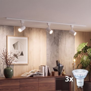 Philips - LED reflektor s prigušivanjem u sustavu tračnica EASYLINK 3xGU10/7W/230V 2200-2700K 1m bijela
