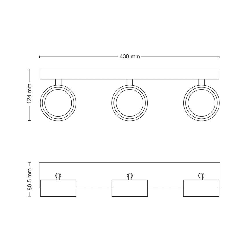 Philips - LED Reflektorska svjetiljka 3xLED/5,5W/230V bijela