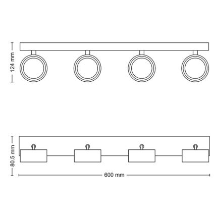 Philips - LED Reflektorska svjetiljka 4xLED/5,5W/230V bijela