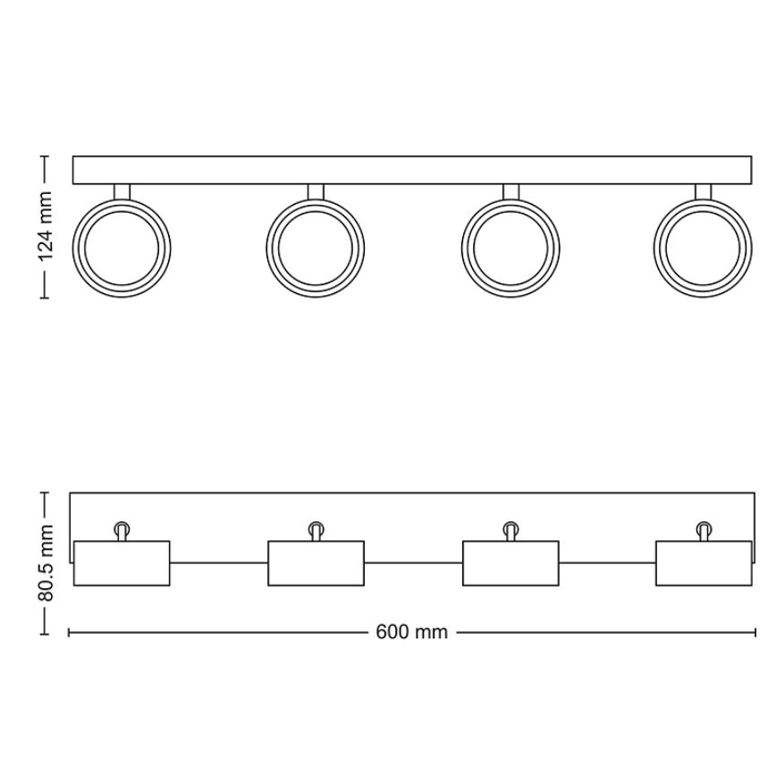 Philips - LED Reflektorska svjetiljka 4xLED/5,5W/230V bijela