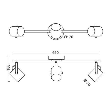 Philips - LED Reflektorska svjetiljka SCENE SWITCH BYRE 3xLED/4,3W/230V 2200/2500/2700K