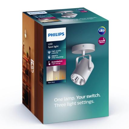 Philips - LED Reflektorska svjetiljka SCENE SWITCH BYRE LED/4,3W/230V 2200/2500/2700K