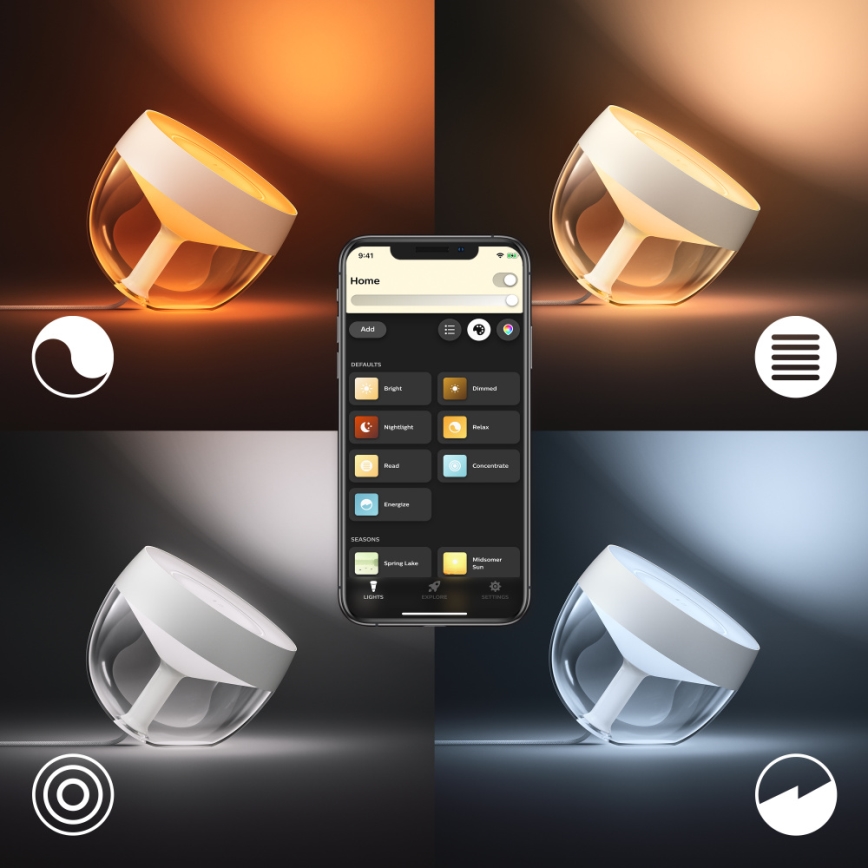 Philips - LED RGB Prigušiva stolna lampa Hue IRIS LED/8,2W/230V 2000-6500K bijela