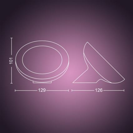 Philips - LED RGB prigušiva stolna svjetiljka Hue BLOOM LED/7,1W/230V
