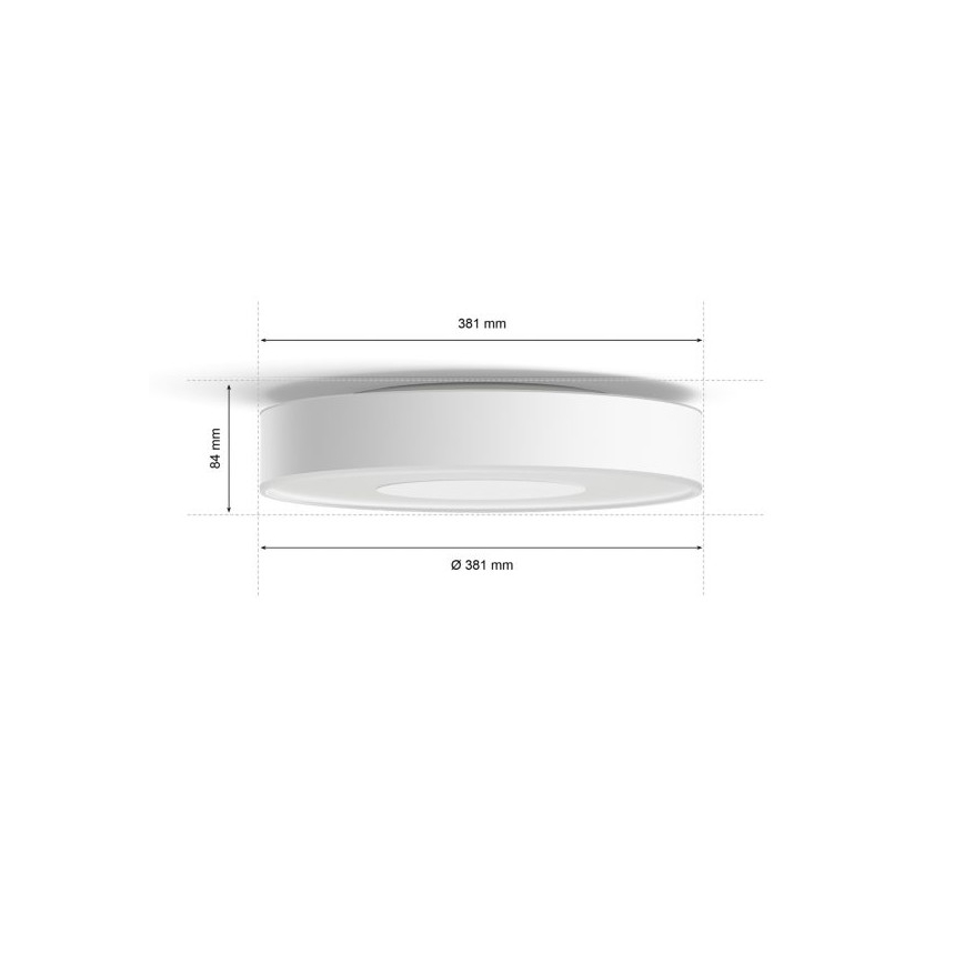 Philips -LED RGB Prigušiva stropna svjetiljka Hue INFUSE LED/33,5W/230V 2000-6500K pr. 381 mm bijela