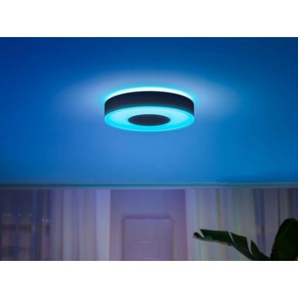 Philips - LED RGB Prigušiva stropna svjetiljka Hue INFUSE LED/33,5W/230V 2000-6500K pr. 381 mm crna