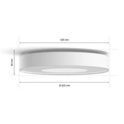 Philips - LED RGB Prigušiva svjetiljka za kupaonicu Hue XAMENTO LED/52,5W/230V IP44 pr. 425 mm 2000-6500K