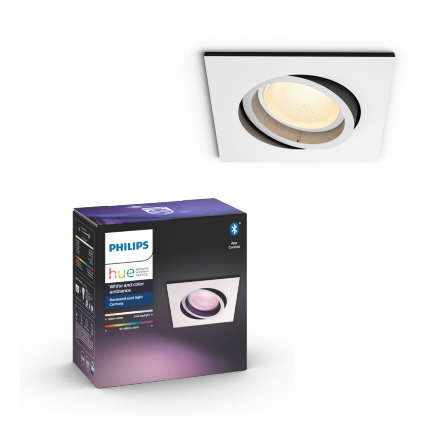 Philips - LED RGB Prigušiva ugradbena svjetiljka Hue CENTURA 1xGU10/5,7W/230V