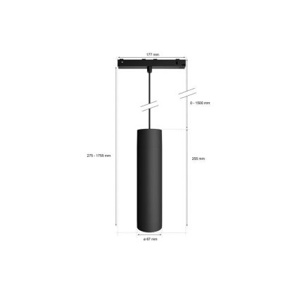 Philips - LED RGB Prigušivi luster na sajli za tračni sustav Hue PERIFO LED RGB/5,2W/24V 2000-6500K