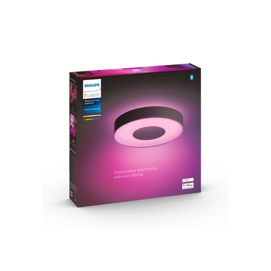 Philips - LED RGB prigušivo stropno svjetlo Hue INFUSE LED/33,5W/230V 2000-6500K Ø 381 mm crna