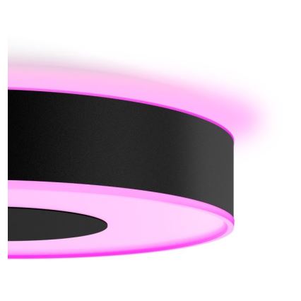 Philips - LED RGB prigušiva stropna svjetiljka Hue INFUSE LED/52,5 W/230 V 2000–6500 K Ø 425 mm crna