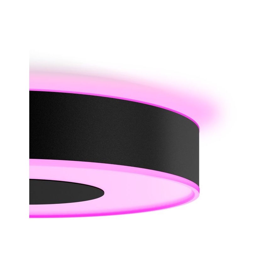 Philips - LED RGB prigušiva stropna svjetiljka Hue INFUSE LED/52,5 W/230 V 2000–6500 K Ø 425 mm crna