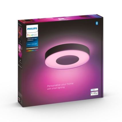 Philips - LED RGB prigušiva stropna svjetiljka Hue INFUSE LED/52,5 W/230 V 2000–6500 K Ø 425 mm crna