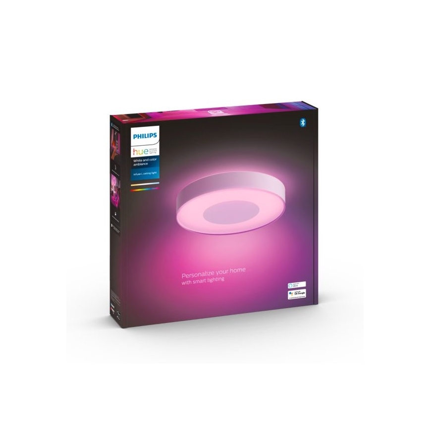 Philips - LED RGB prigušiva stropna svjetiljka Hue INFUSE LED/52,5W/230V 2000-6500K promjer 425 mm bijela