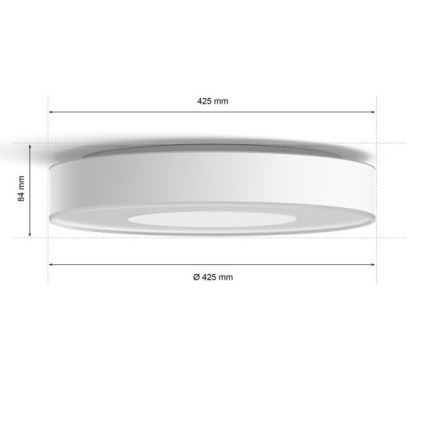 Philips - LED RGB prigušiva stropna svjetiljka Hue INFUSE LED/52,5W/230V 2000-6500K promjer 425 mm bijela
