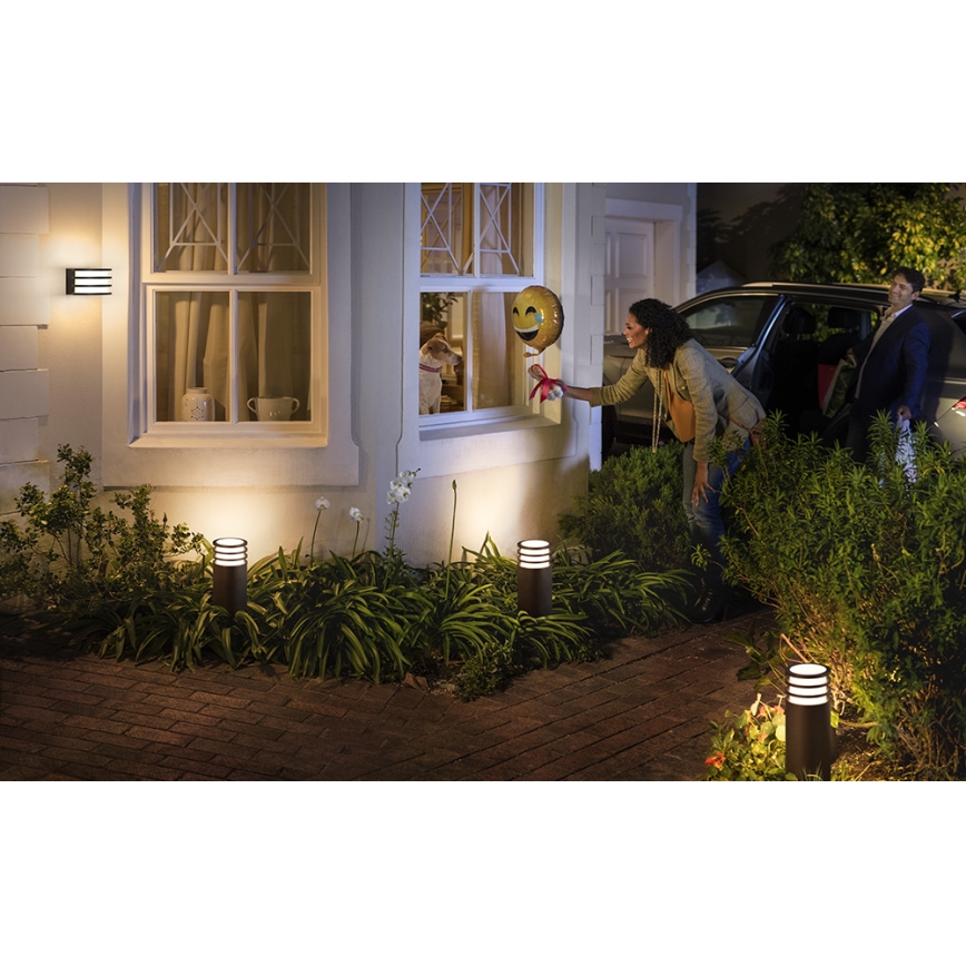 Philips - LED RGB prigušiva vanjska svjetiljka Hue LUCCA 1xE27/8,1W/230V 25 cm 1000-20000K IP44